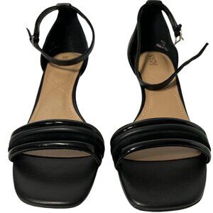 NWT NYDJ Addie Leather Heels Women's Size 7.5 Black